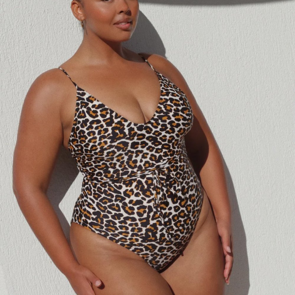 Code B Lanzarote Leopard Print One Piece - Size 5… - image 8